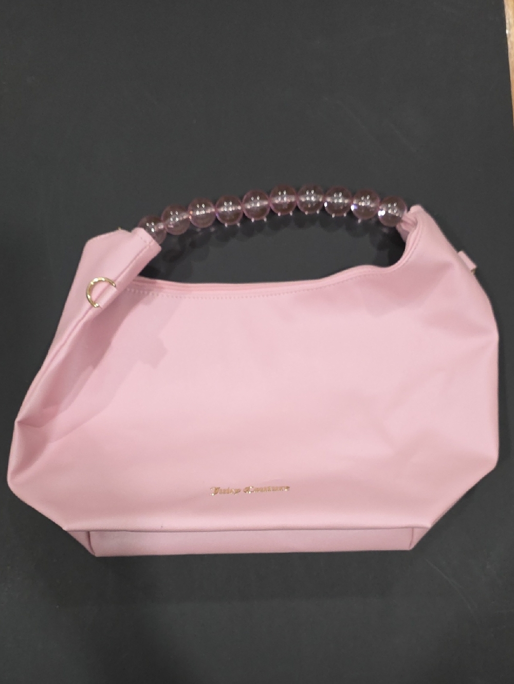 Juicy Couture Light Pink Shoulder Bag with Beaded Handle